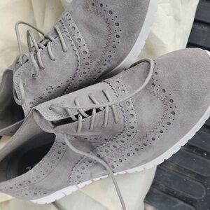 Cole Haan Zero Grand suede lace up loafer